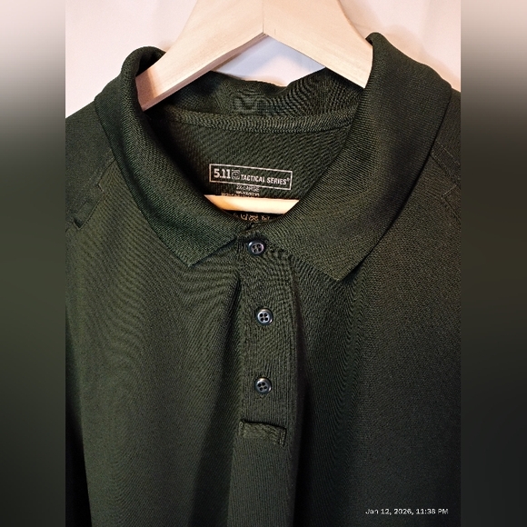 5.11 Tactical Series Polo Lot Black & Green Men's 2XL Performance Bundle (2) - Picture 3 of 9